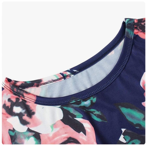 Women’s Plus Long Sleeve Floral High-Waisted Maxi Dress (XXL) NWT - Picture 5 of 10